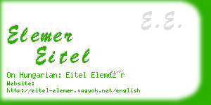 elemer eitel business card